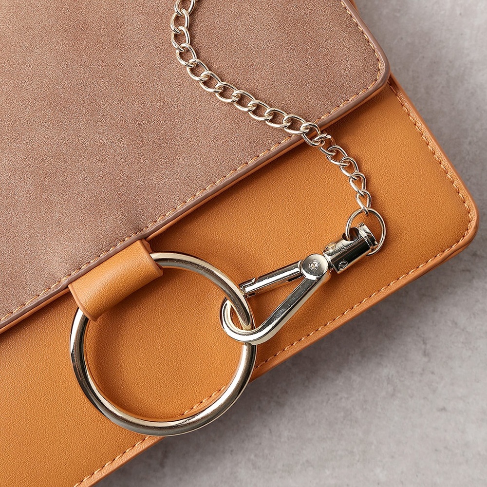 Tan ring crossbody